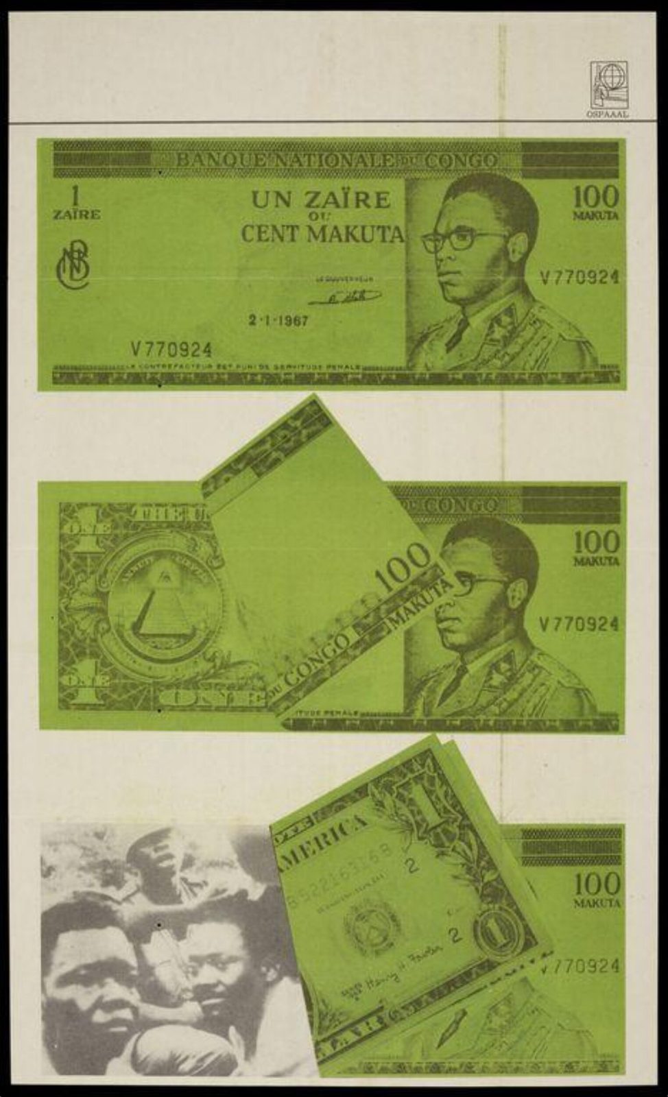 Congo solidarity poster, Alfredo Rostgaard, OSPAAAL, 1968. Source: Victoria and Albert Museum, collections.vam.ac.uk.